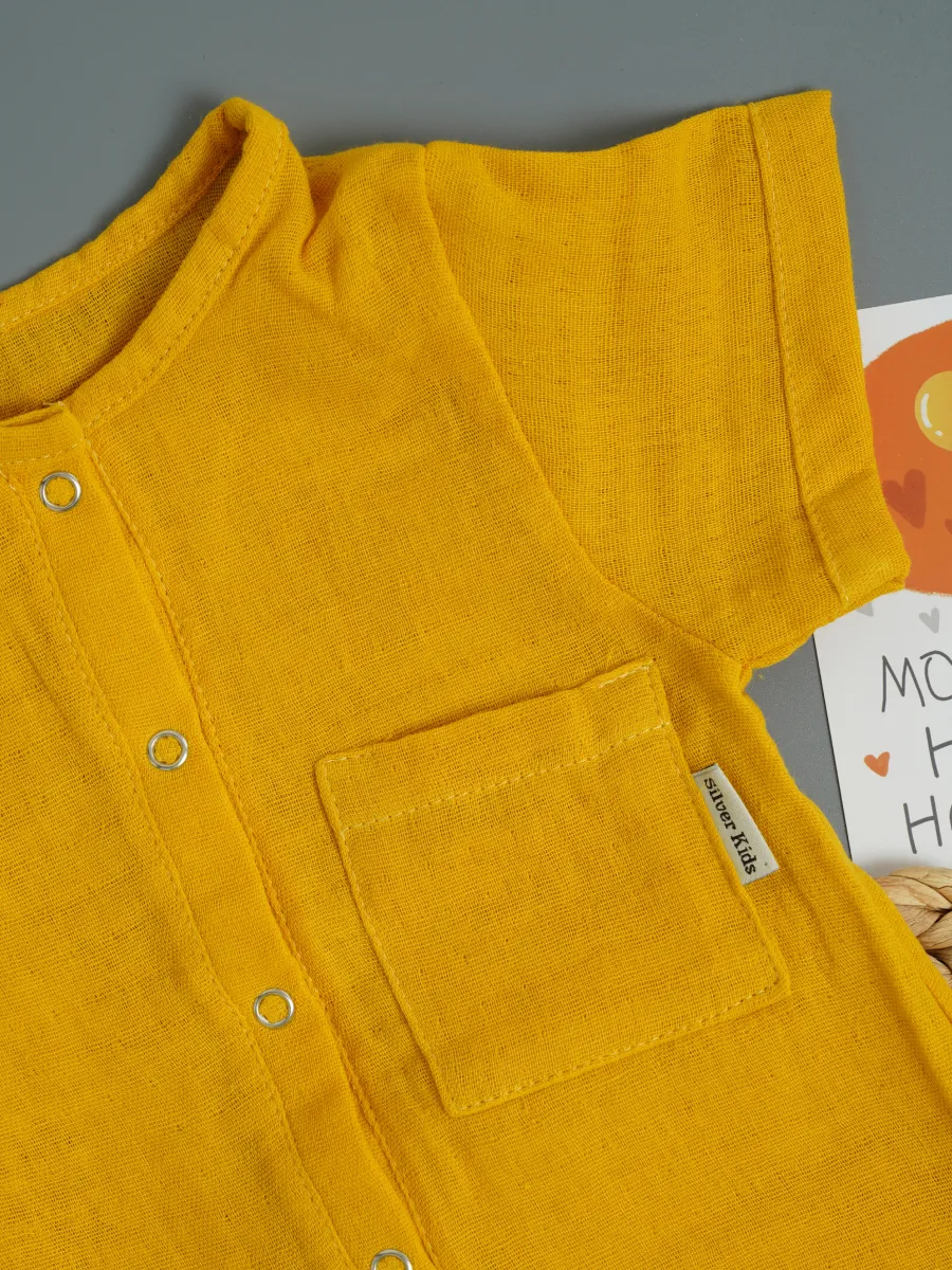 Песочник Супер Пупс кос/мусл/горчица - фото 18