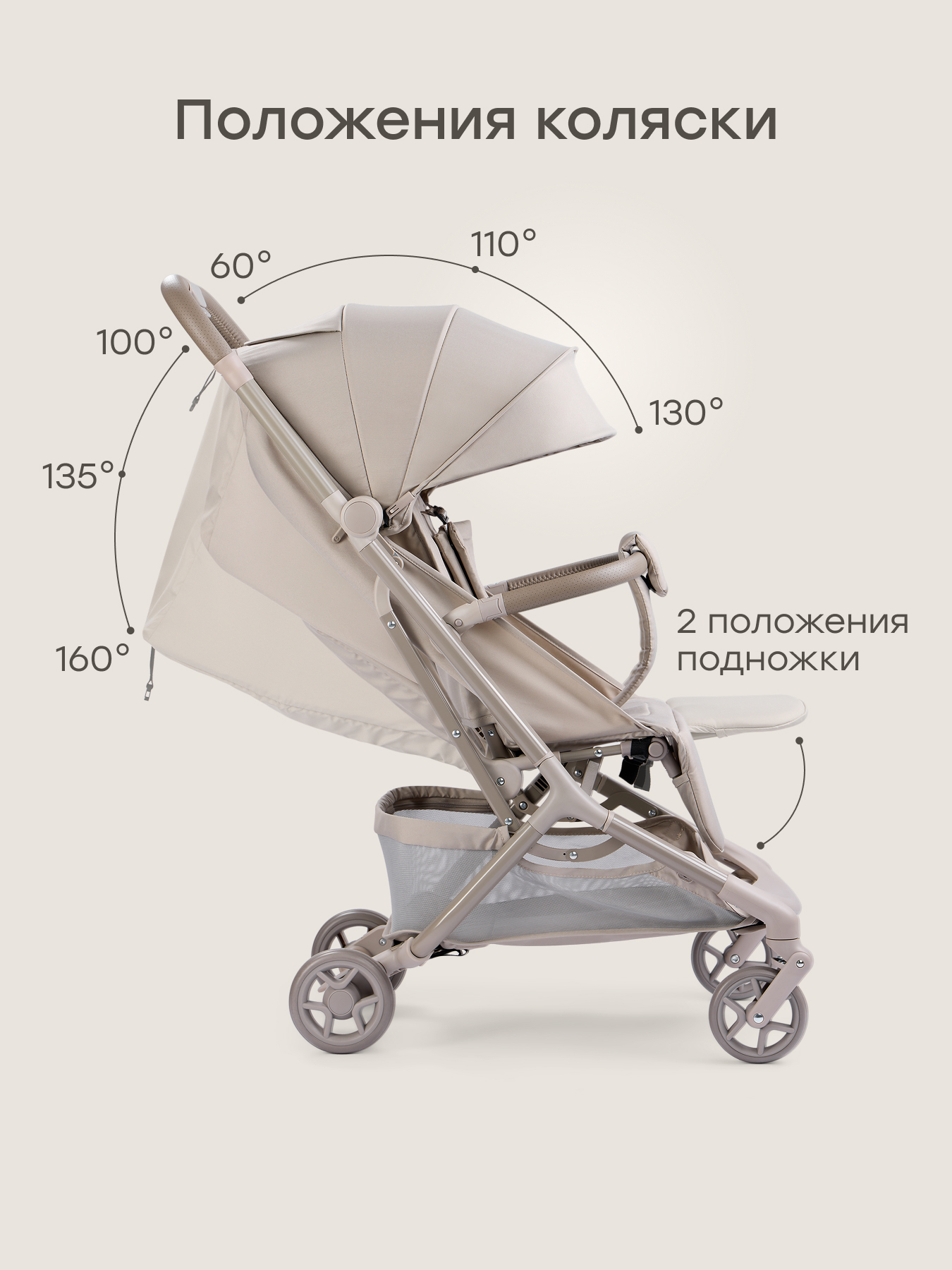 Коляска прогулочная Happy Baby Aira серый - фото 8