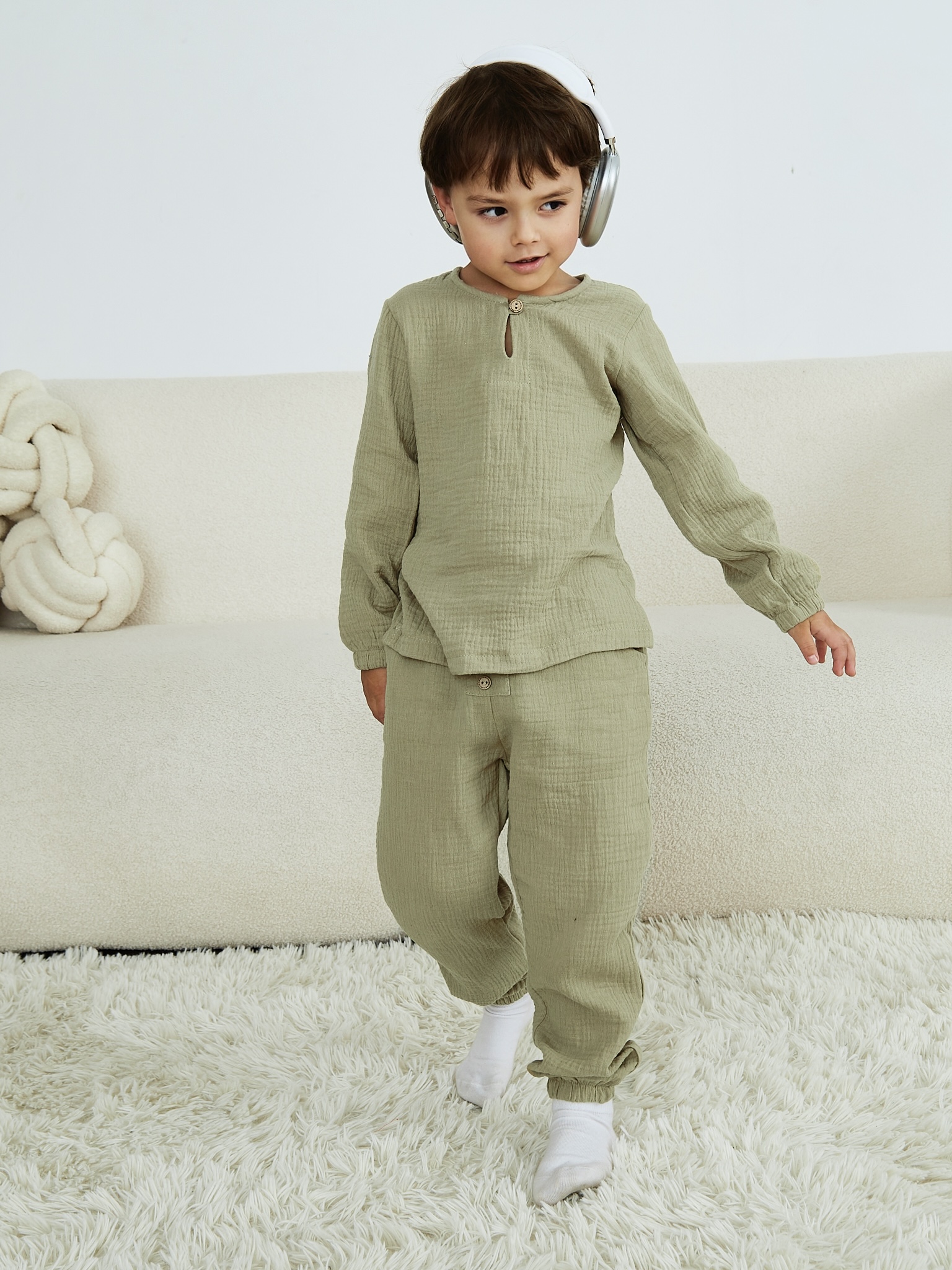 Лонгслив и брюки MOUN Костюм_муслин_эвкалипт - фото 12