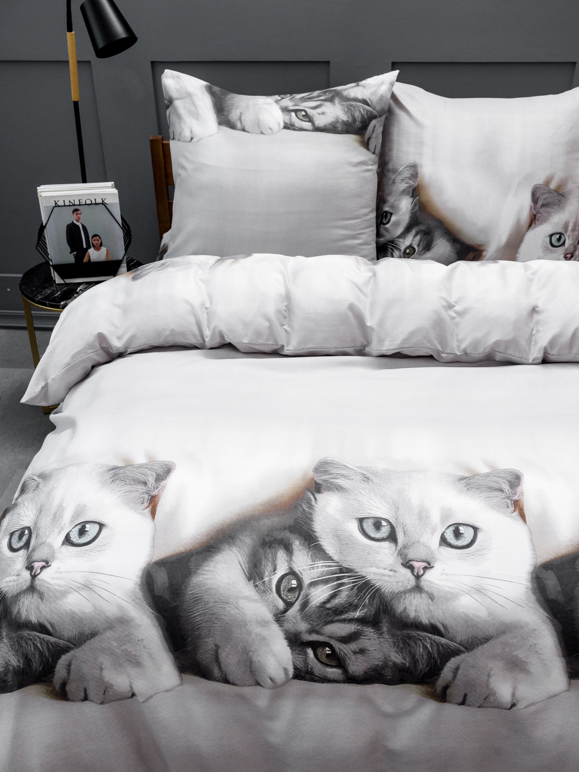 Комплект постельного белья PAVLine Котик евро - фото 10