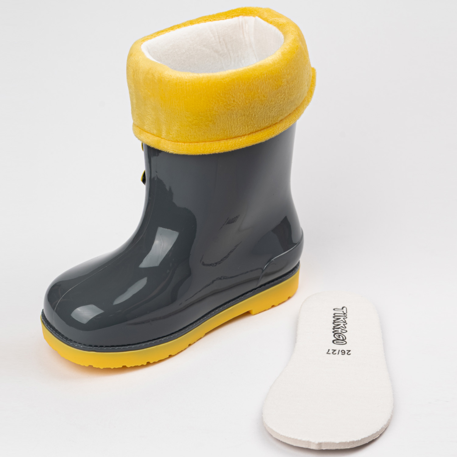 Резиновые сапоги TikkaGo 7B04_2025-04_grey-yellow - фото 9