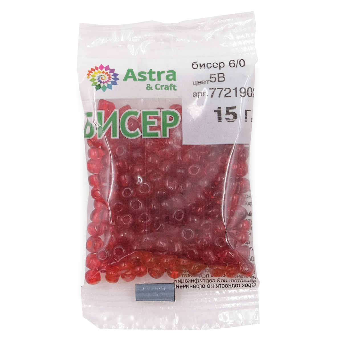 Набор для творчества Astra Craft бисер для плетения 6/0 15 г - фото 11