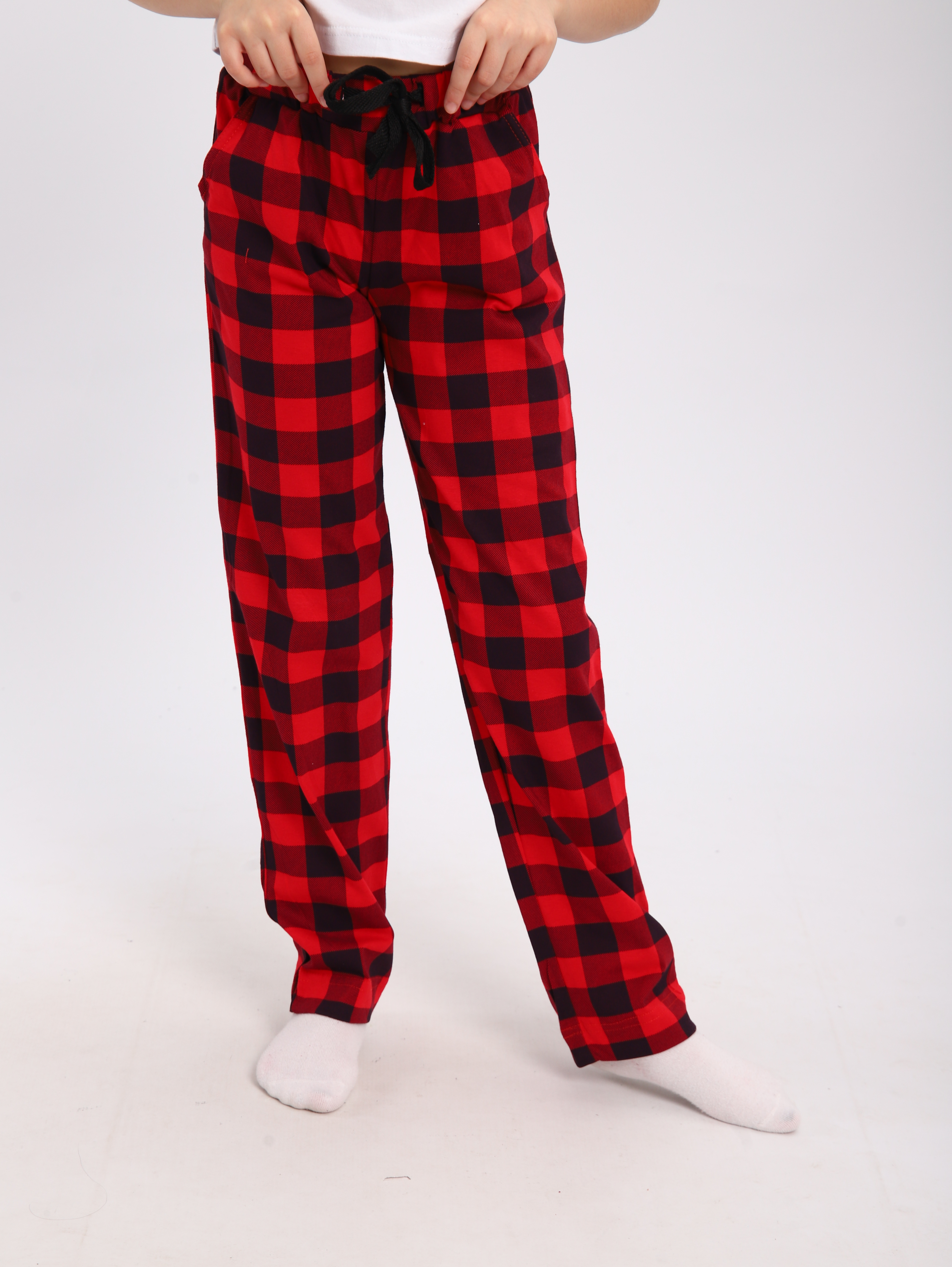 Брюки ЛАДОШКИ Брюки Матвей красная клетка - фото 6