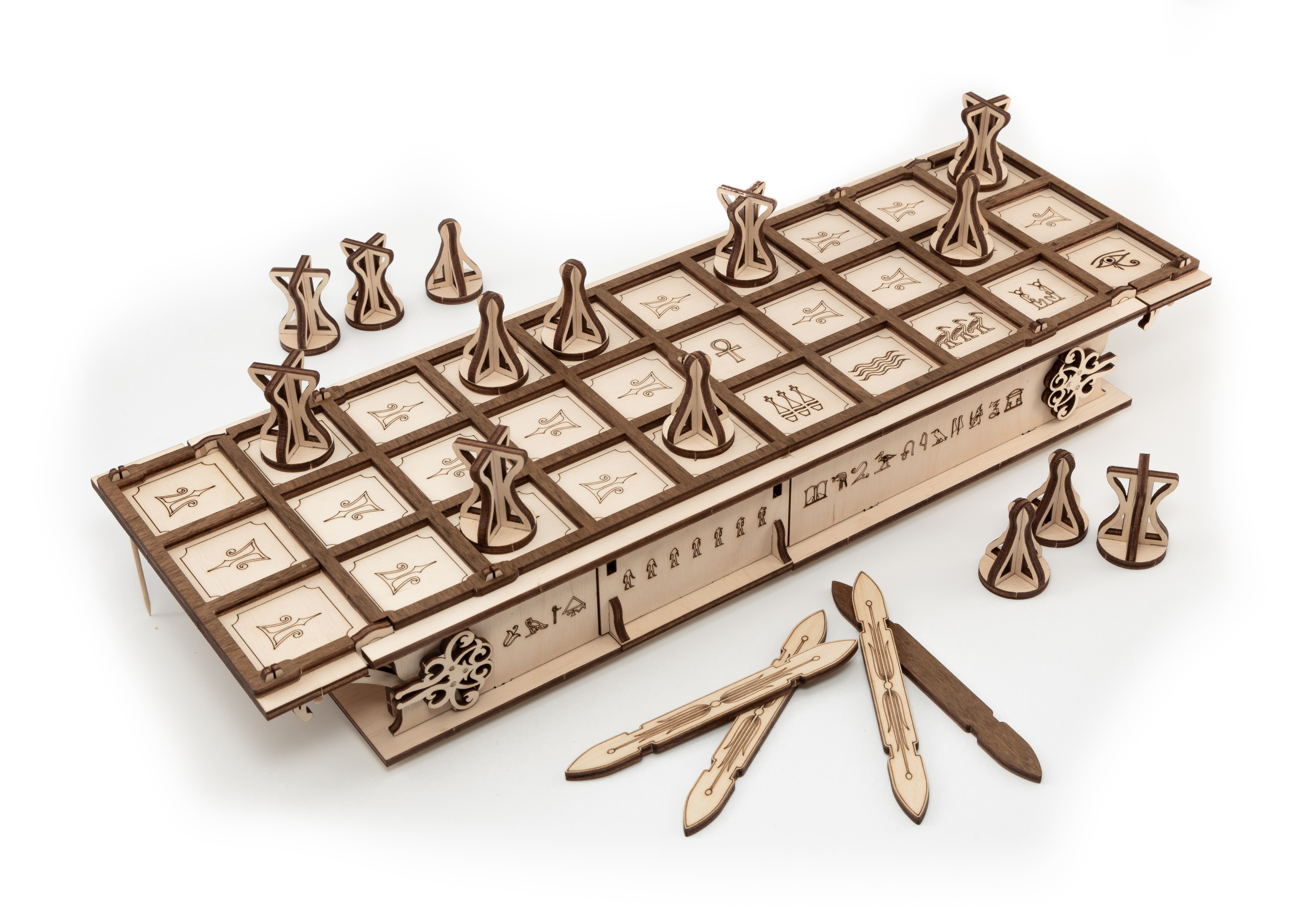 Конструктор Eco Wood Art Gameset Ур и Сенет деревянный 237 дет. - фото 16