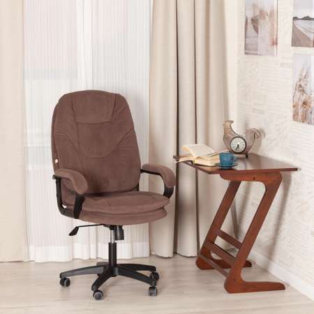 Компьютерное кресло TETCHAIR Комфорт Лт флок коричневый