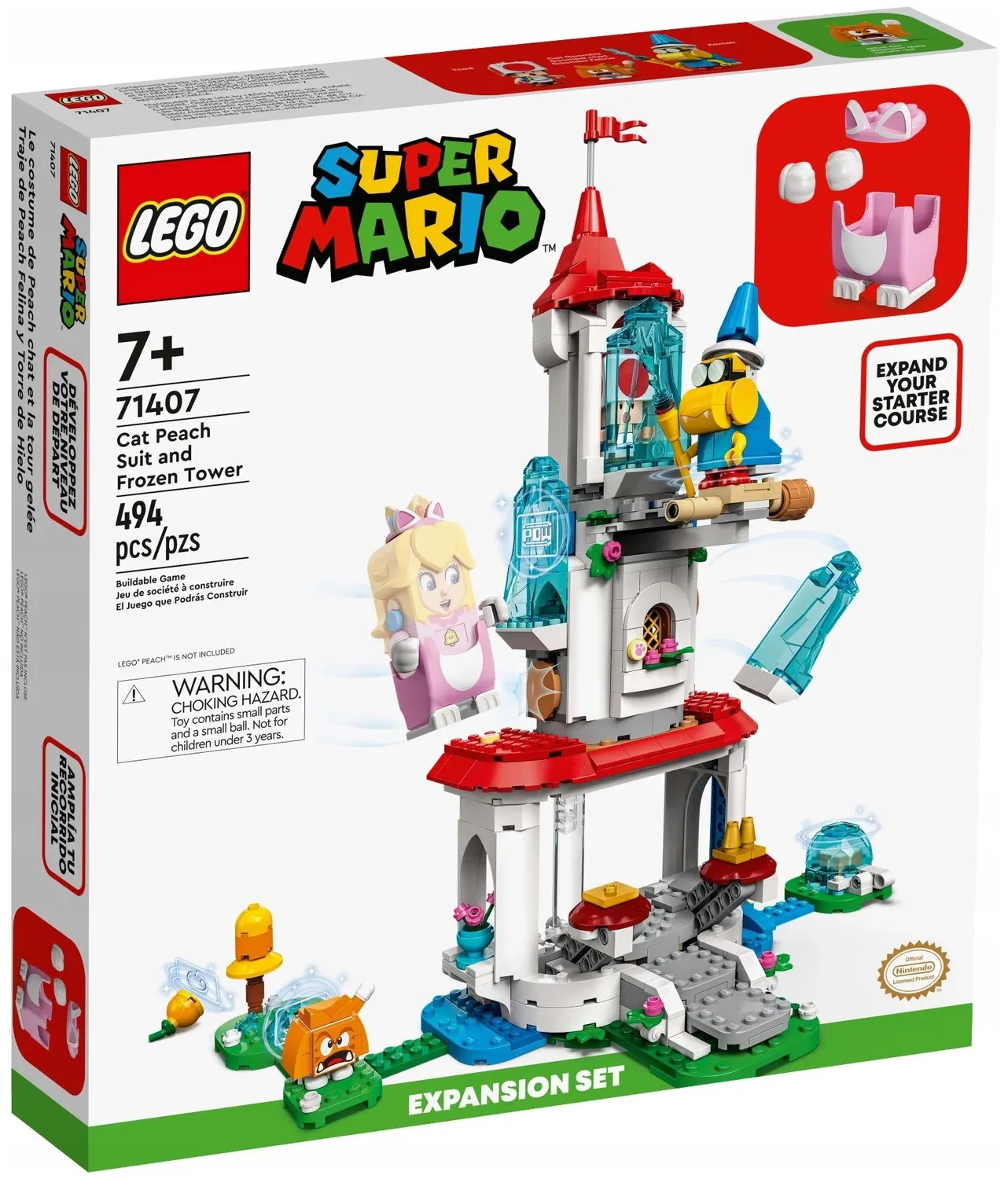 Изображение товара Конструктор LEGO Super Mario 71407 Наряд Пич-кошки и Ледяная башня