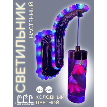 Светильник настенный LLL Бра кристалл розовый