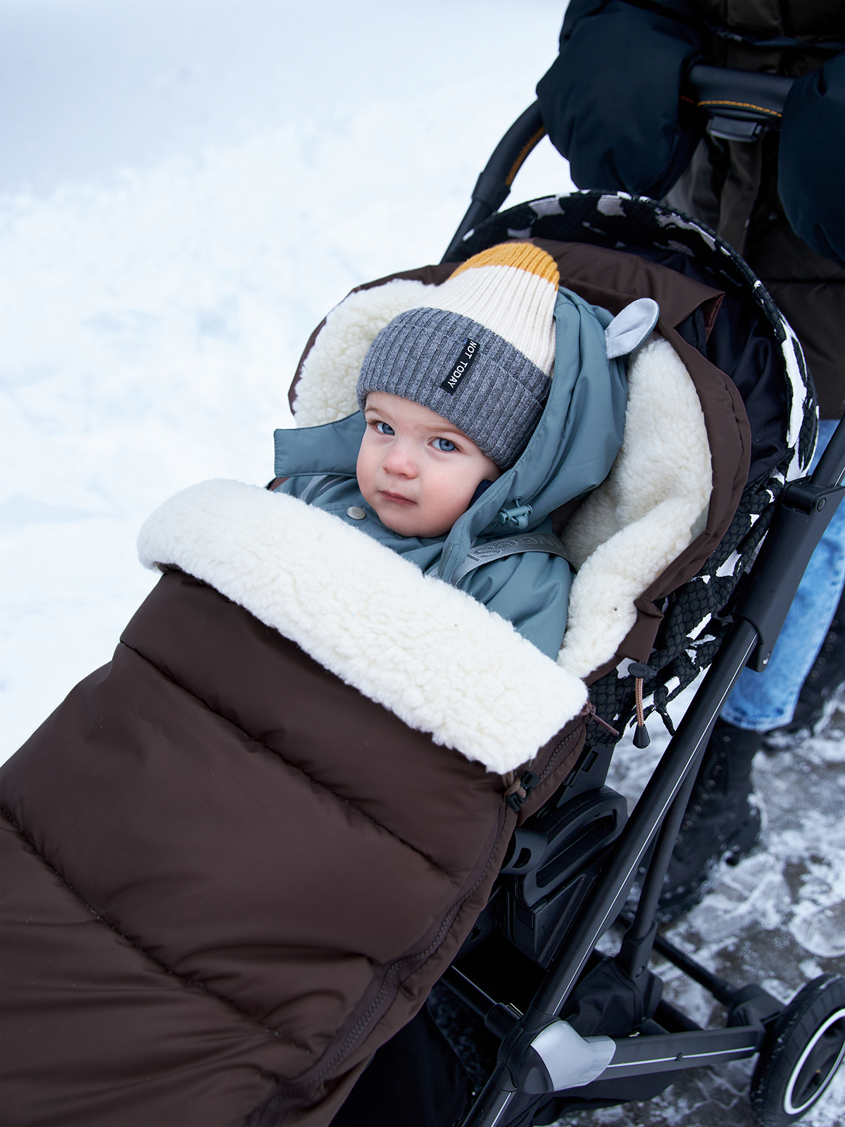 Конверт в коляску Осьминожка Трансформер коричневый - фото 11