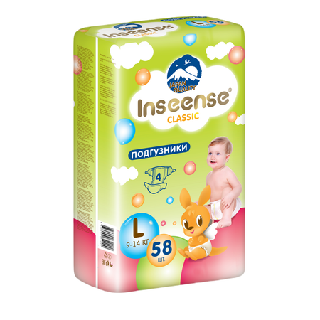 Подгузники INSEENSE Classic L 58 шт.