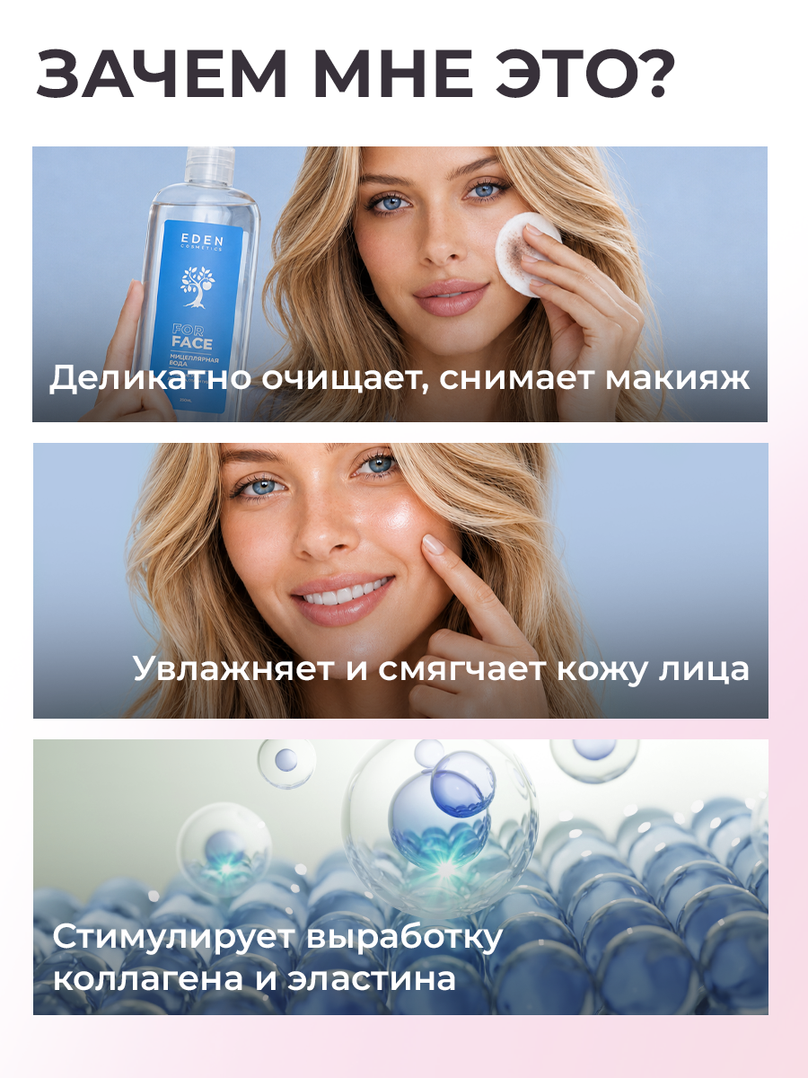 Мицеллярная вода EDEN 250 мл - фото 9