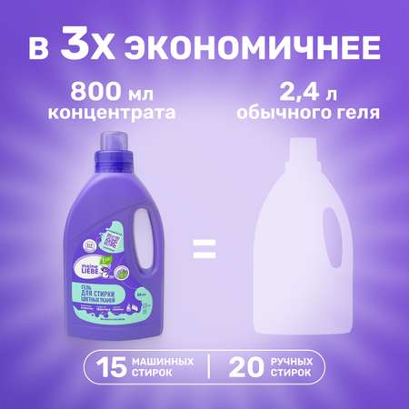 Гель для стирки Meine Liebe для цветных тканей концентрат 800мл