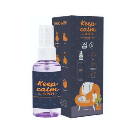 Спрей для кошек M-PETS KEEP CALM успокаивающий феромон 60мл