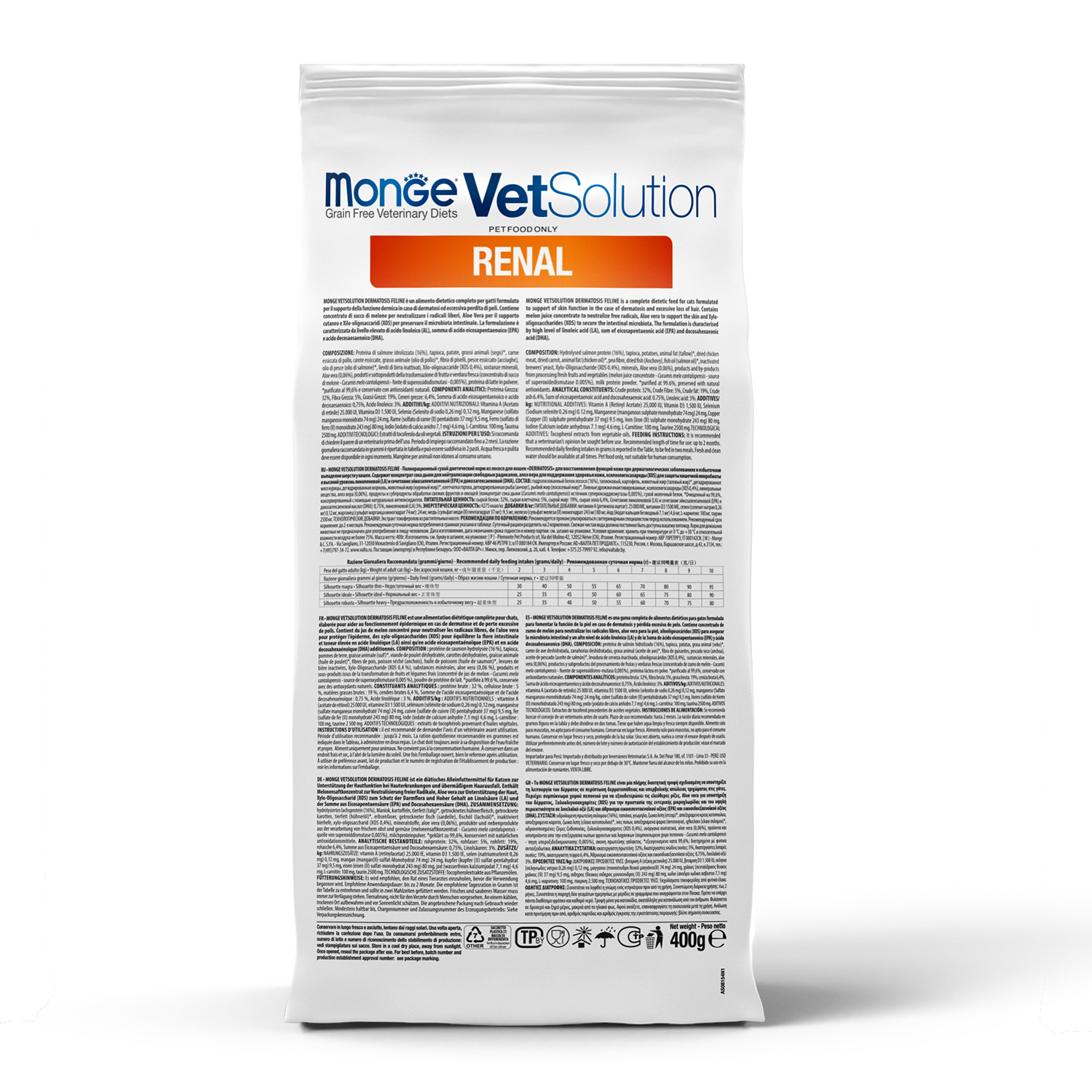 Корм для кошек диетический MONGE VetSolution Cat Renal Ренал при ХПН 400г - фото 4