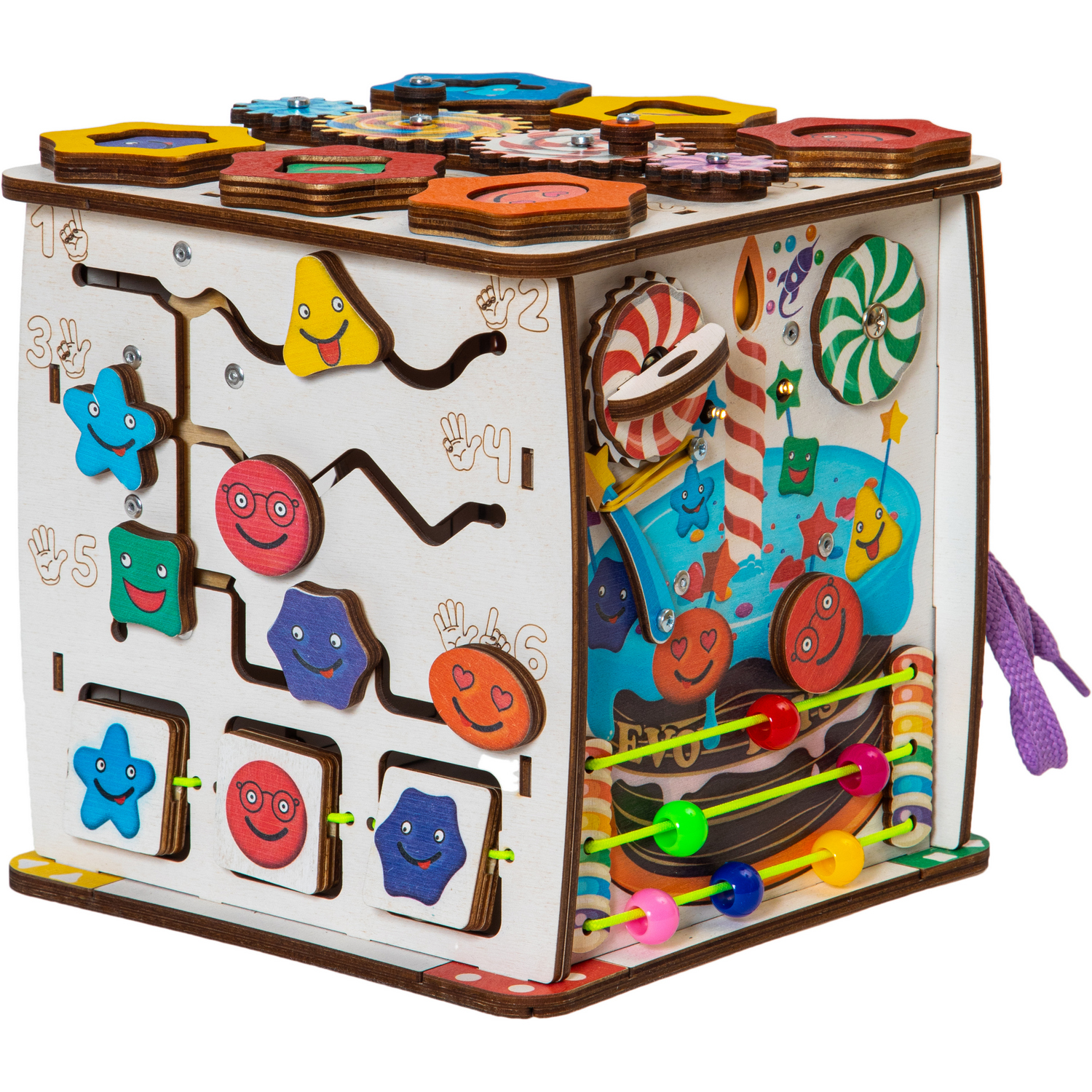 Игрушка Evotoys бизиборд Смайлики - фото 13