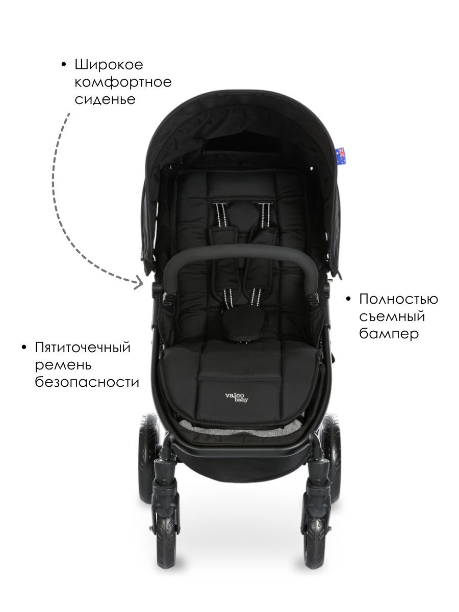 Коляска прогулочная Valco baby Snap 4 Flatt Matt / Pitch черный - фото 4