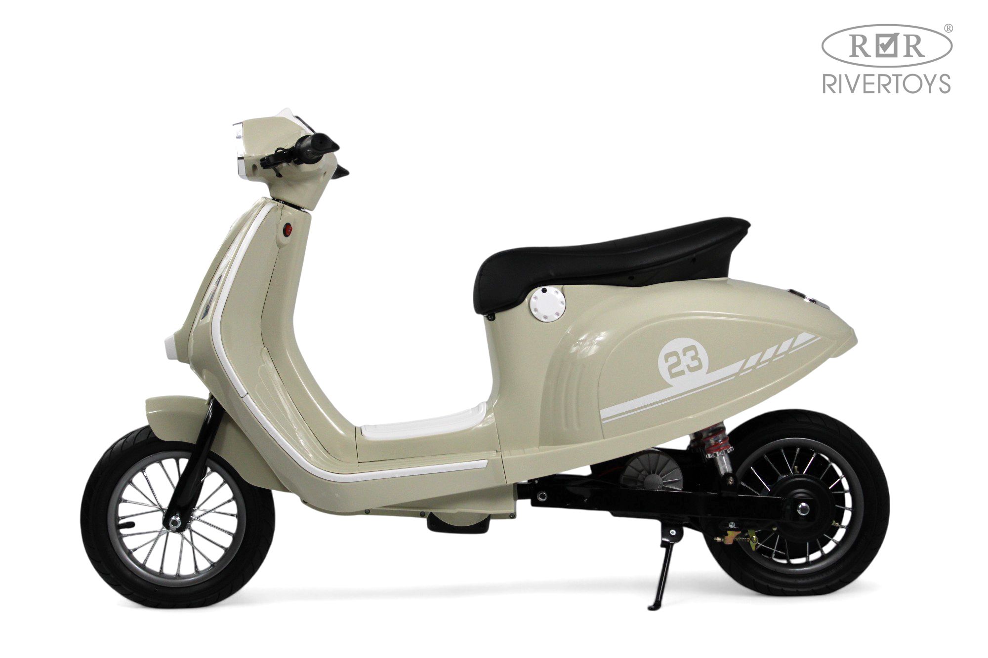Электромотоцикл RIVERTOYS A111AA-MOTO-BEIGE - фото 3