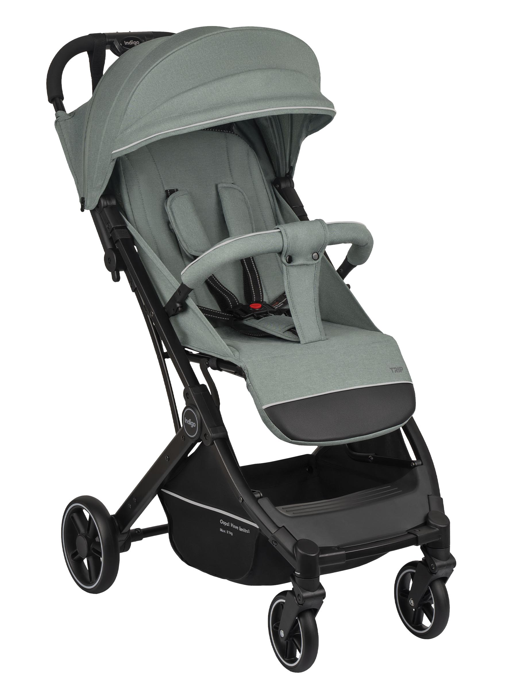 Коляска прогулочная Indigo Trip для путешествий зеленый - фото 1