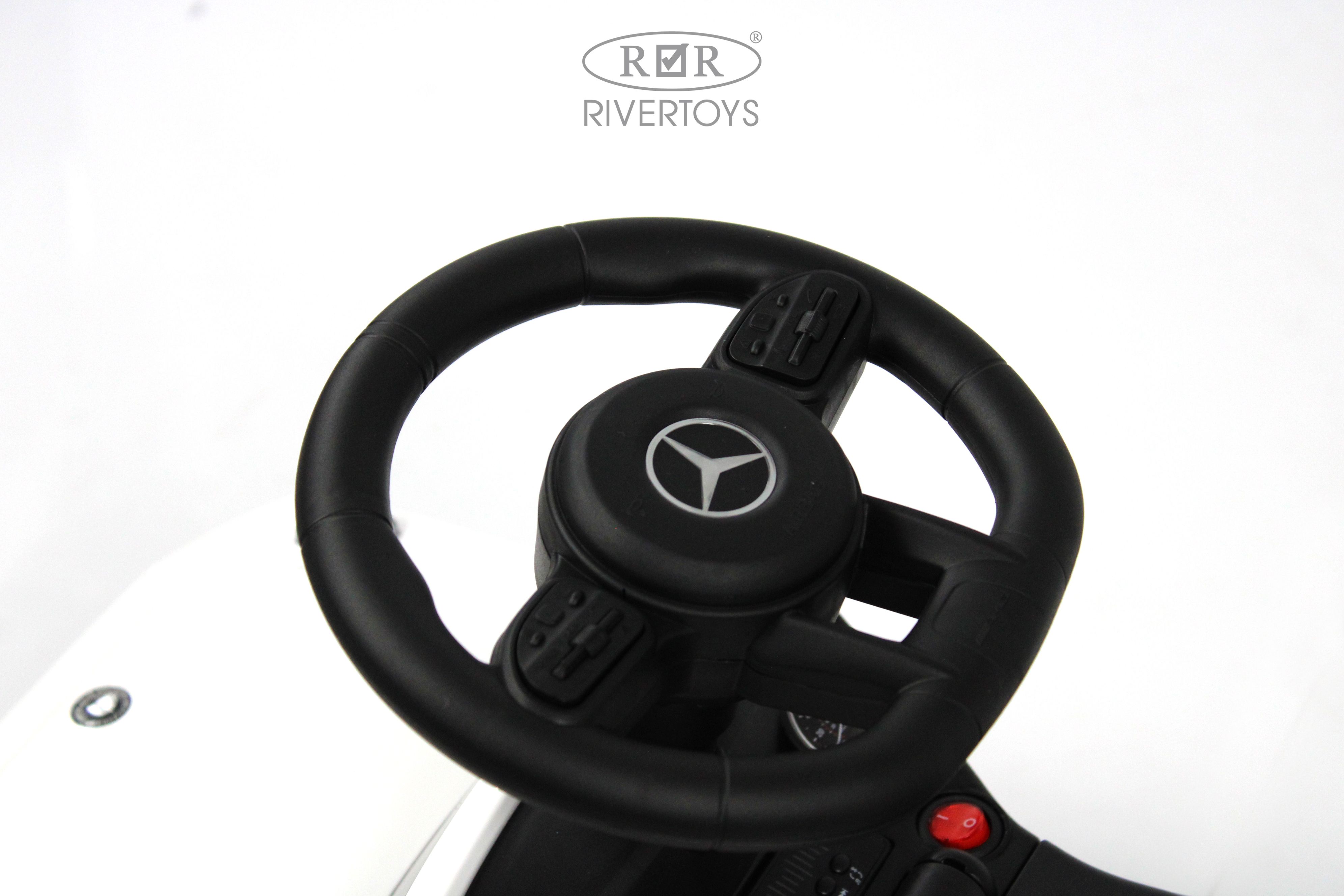 Каталка RIVERTOYS Mercedes-BenzG63 White Diamond белый - фото 12