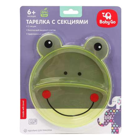 Тарелка BabyGo Лягушка 1 шт.