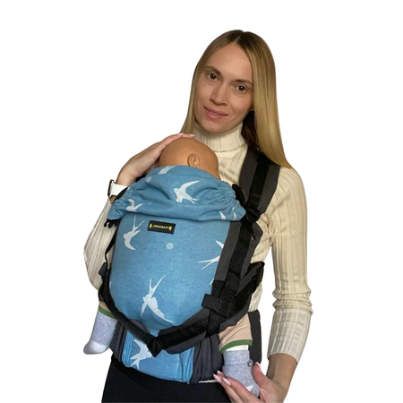 Слинг-рюкзак CaramelSling эргорюкзак Multisize 0+ ласточки