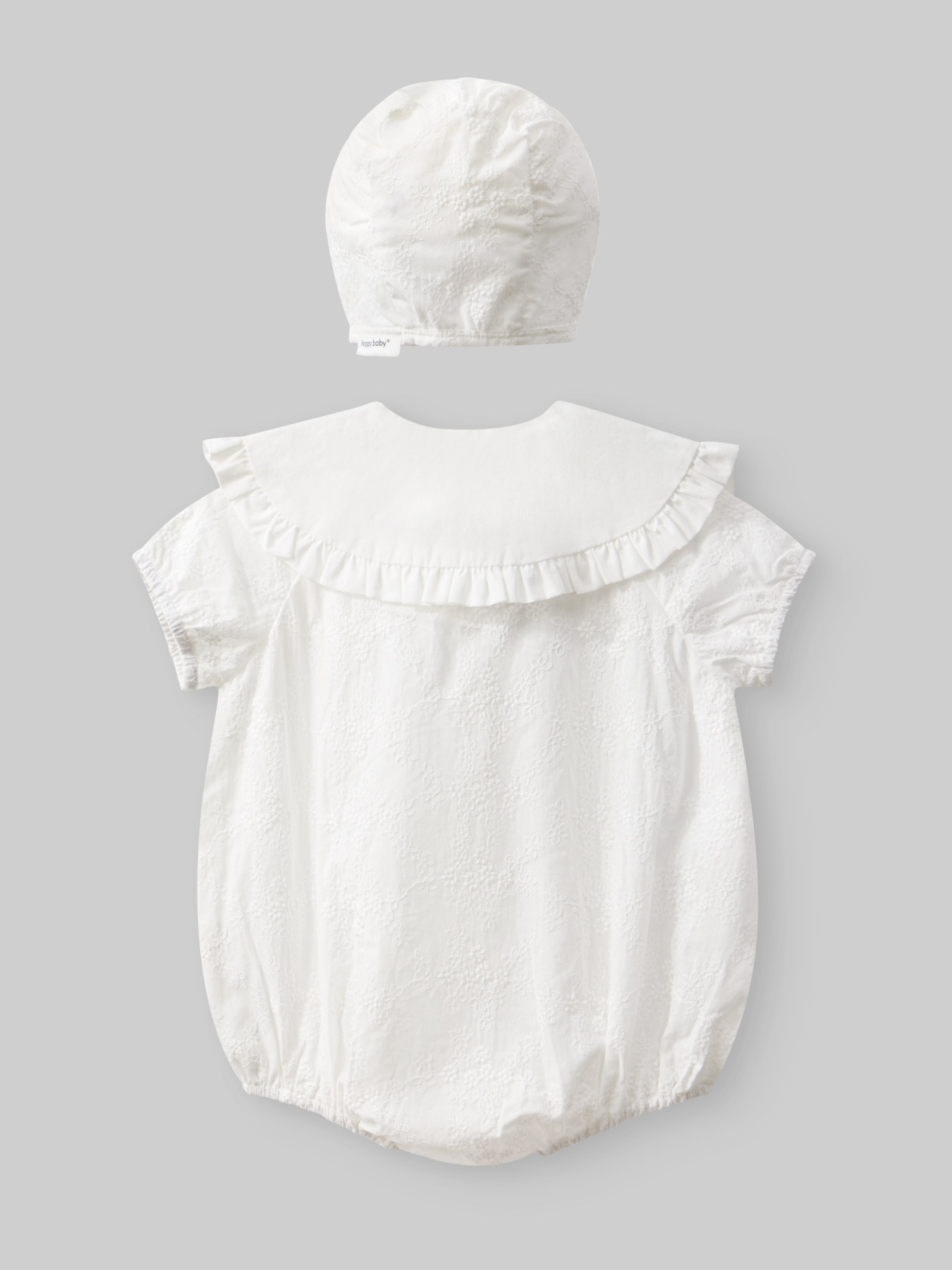 Песочник и чепчик Happy Baby 88673-0_white - фото 4