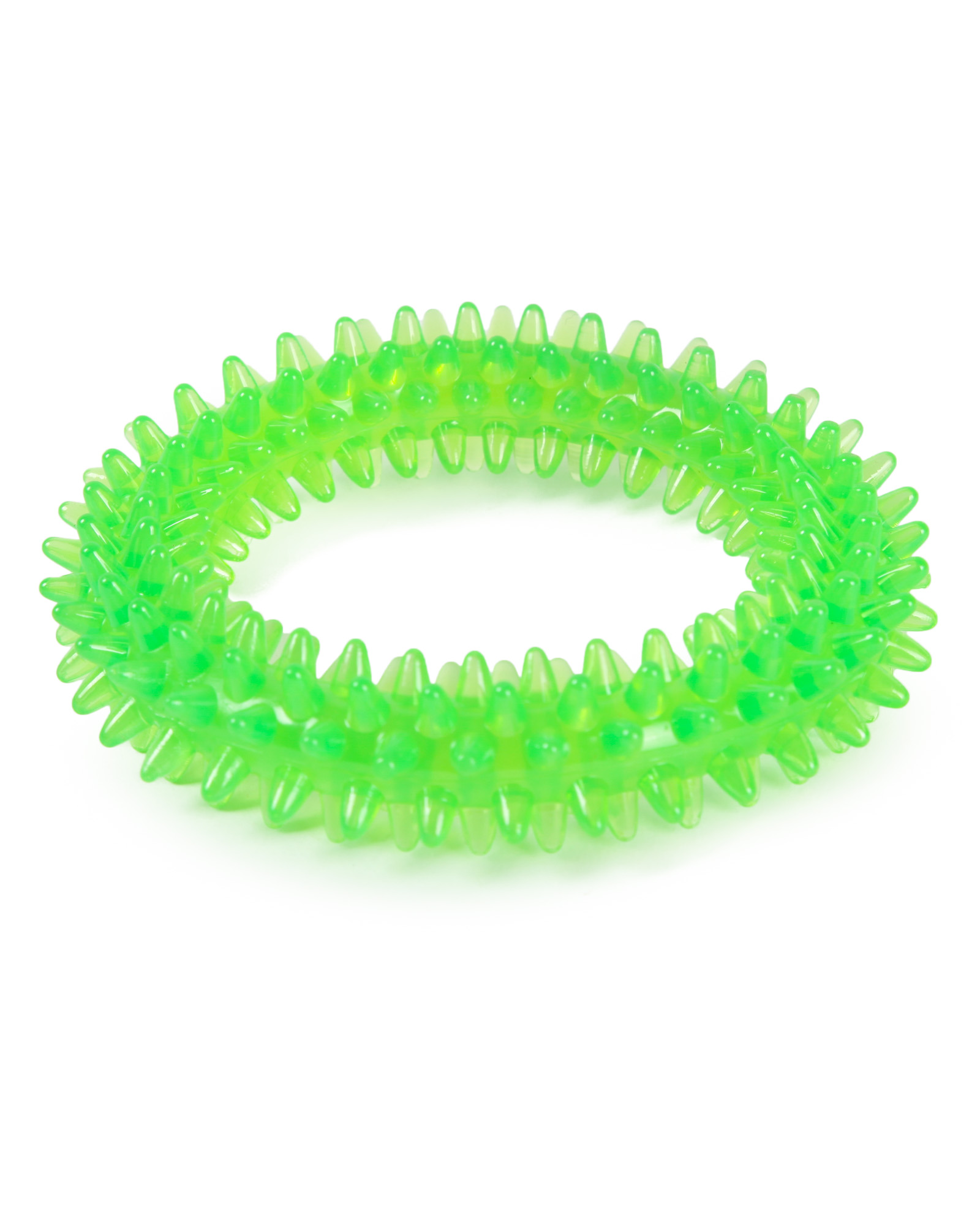 Игрушка для собак Barbaks Большое кольцо с зубчиками Зеленое 11.5 см - фото 4