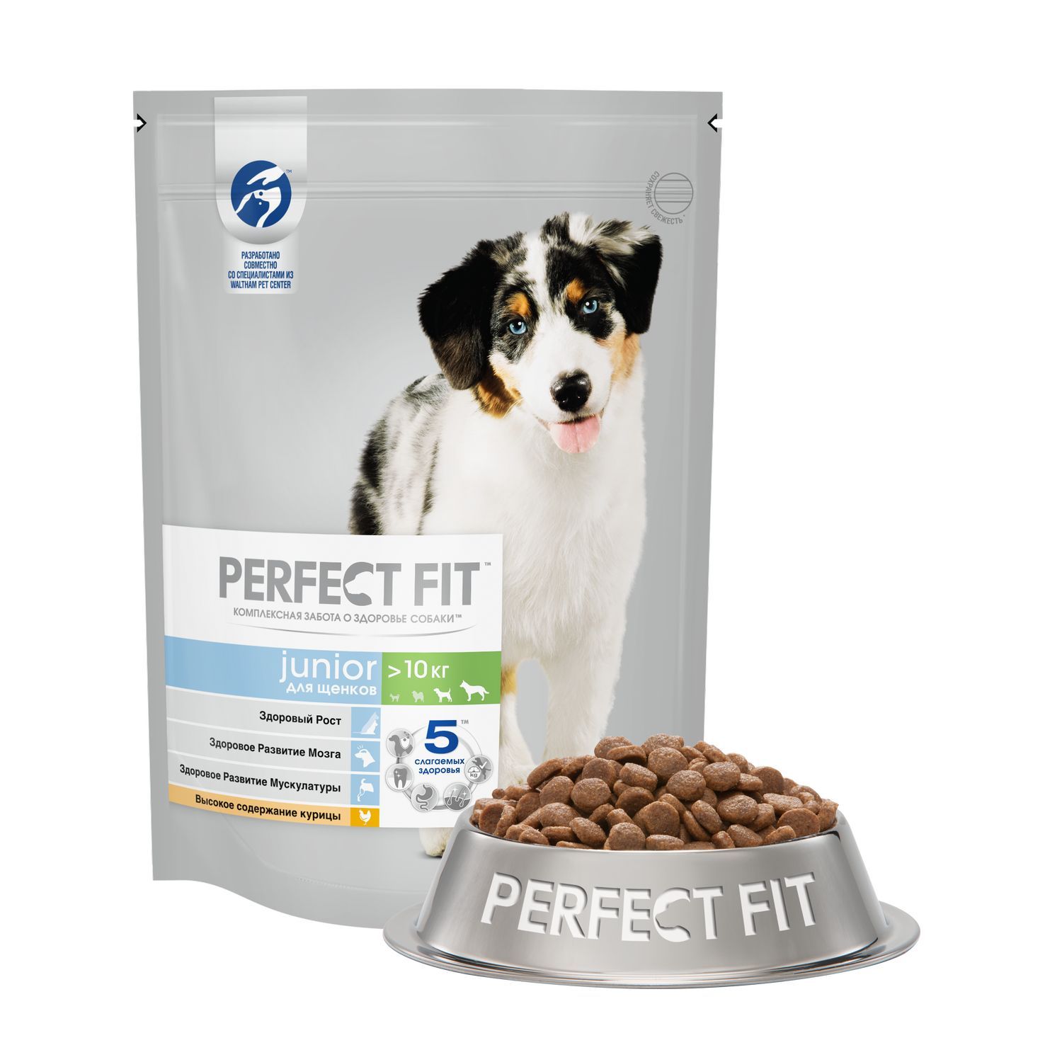 Корм для щенков PerfectFit средних и крупных пород с курицей 700г - фото 3