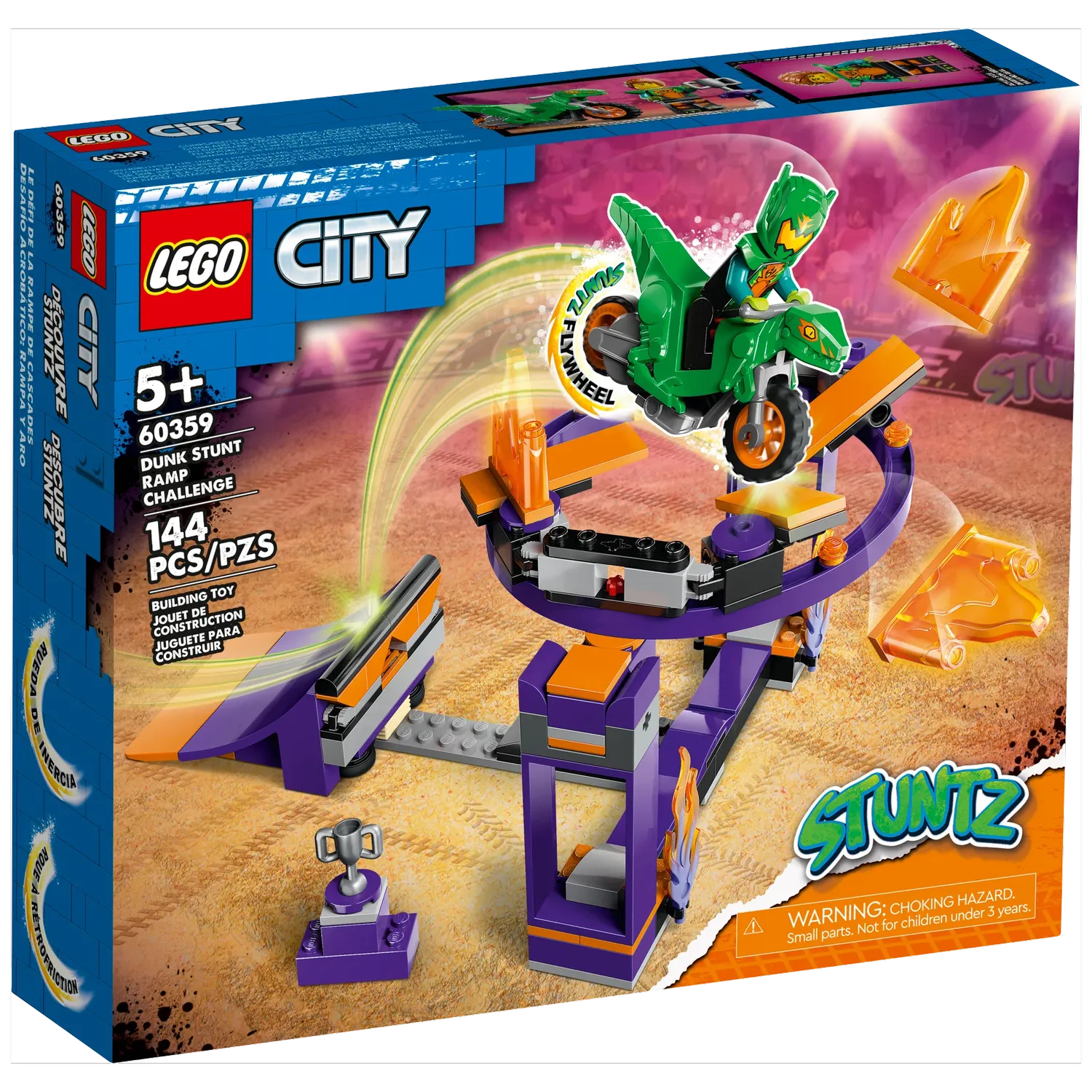 Изображение товара Конструктор LEGO City 60359 Испытание каскадеров с трамплином и кольцом