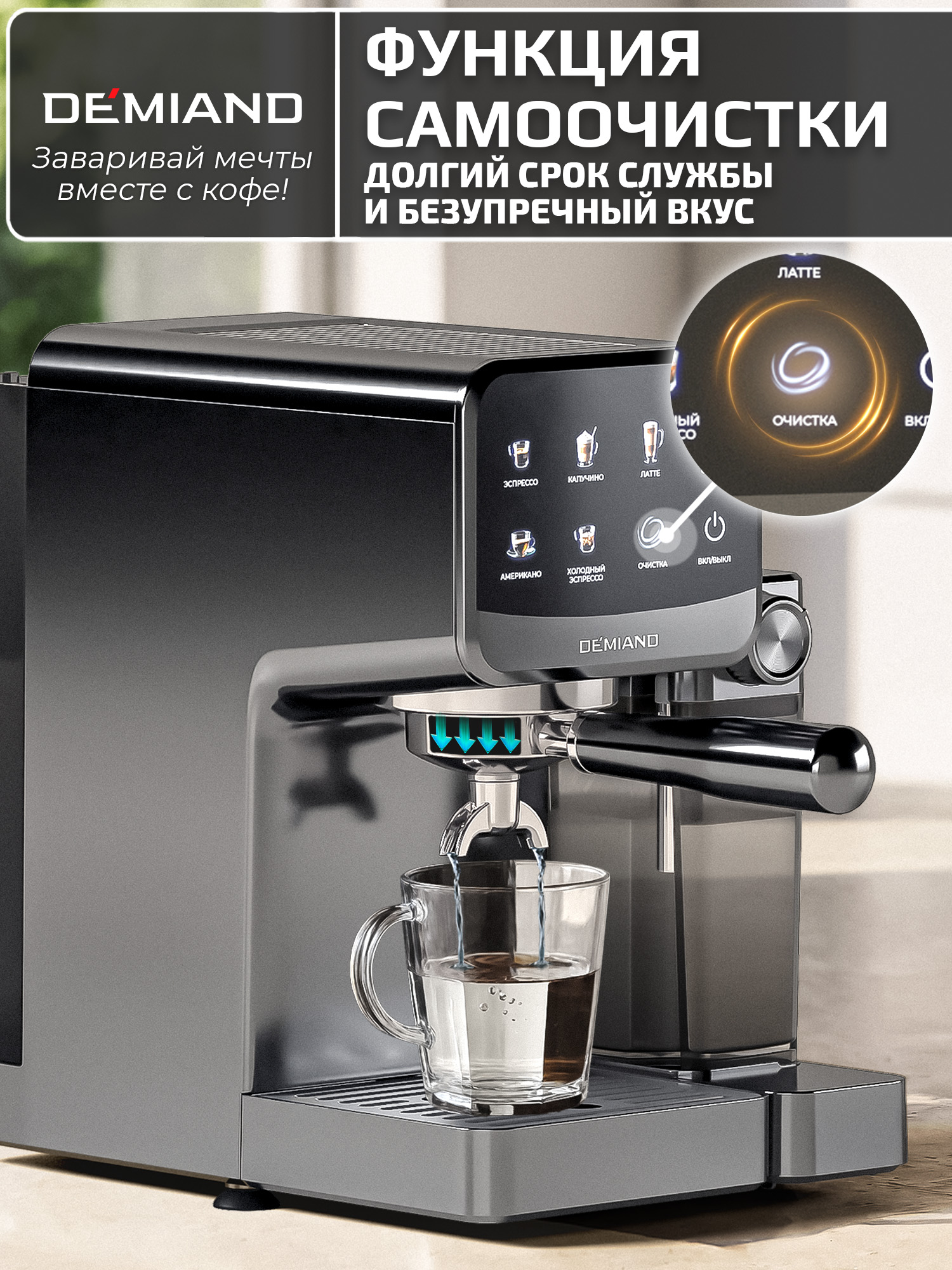 Кофеварка рожковая RIVO DEMIAND с автоматическим капучинатором - фото 17