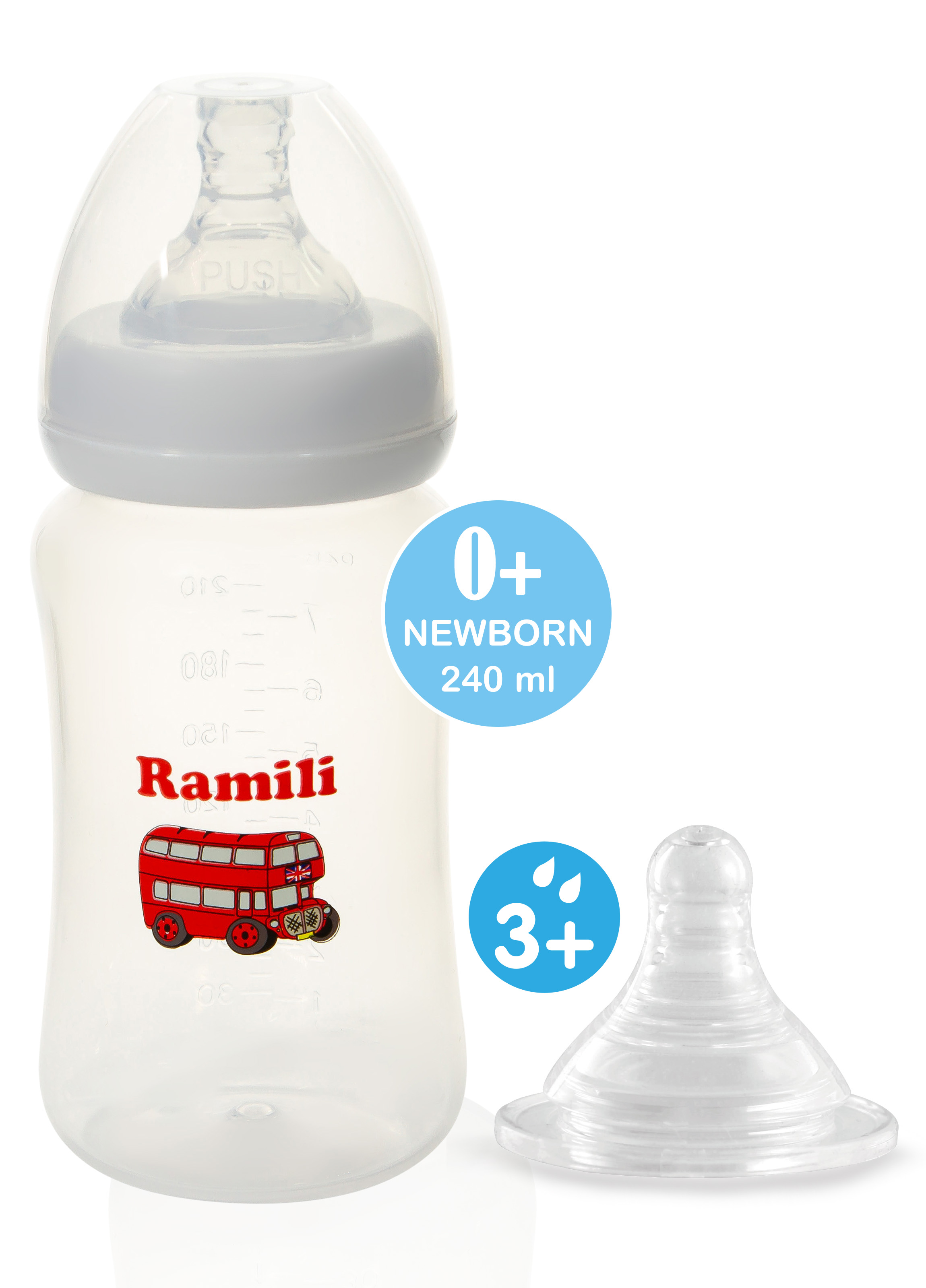 Бутылочка Ramili Anti-Colic 240 мл 4 шт. - фото 1