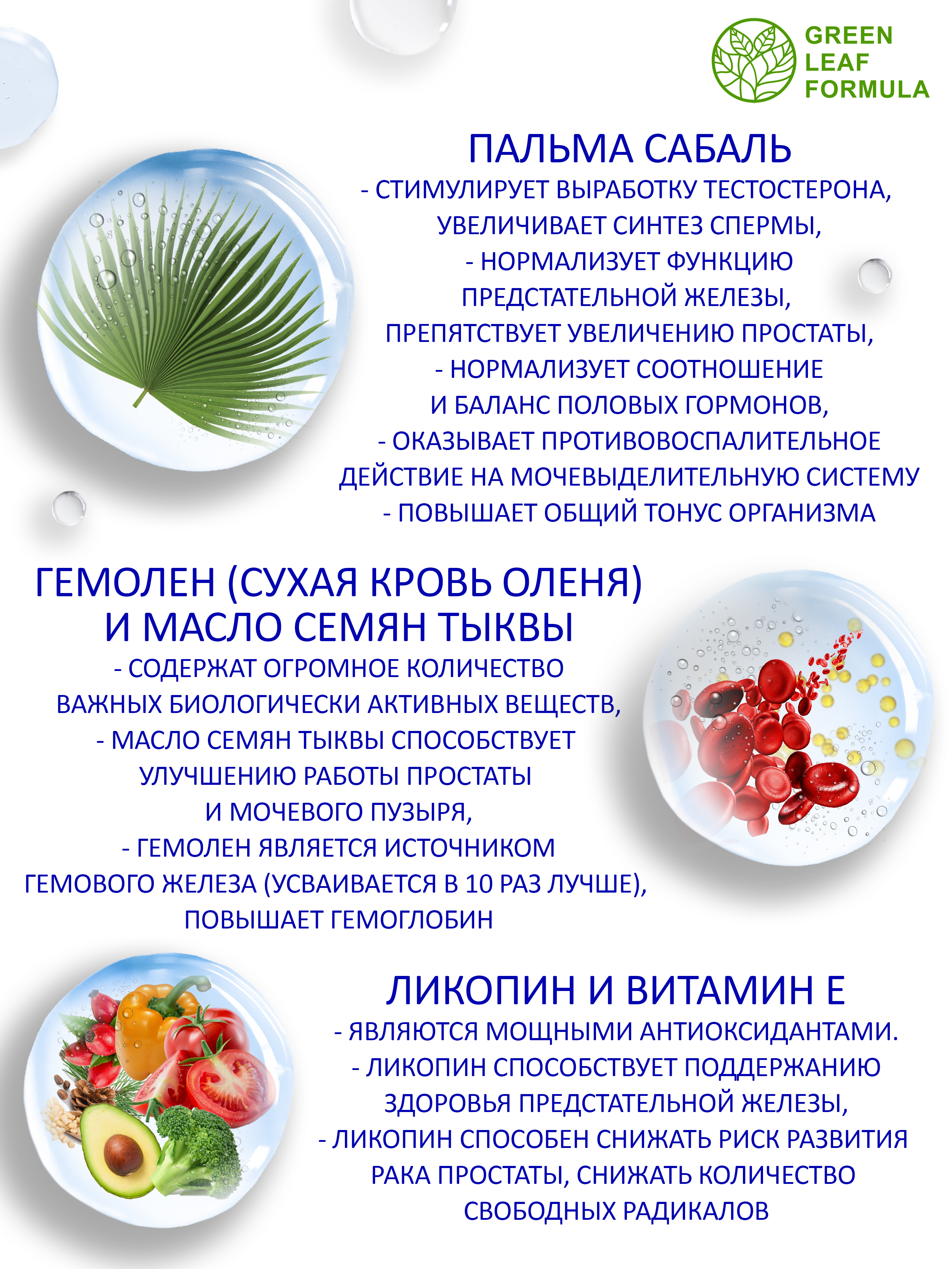 Витамины для мужчин Green Leaf Formula для репродуктивной системы для повышения тестостерона для иммунитета - фото 4