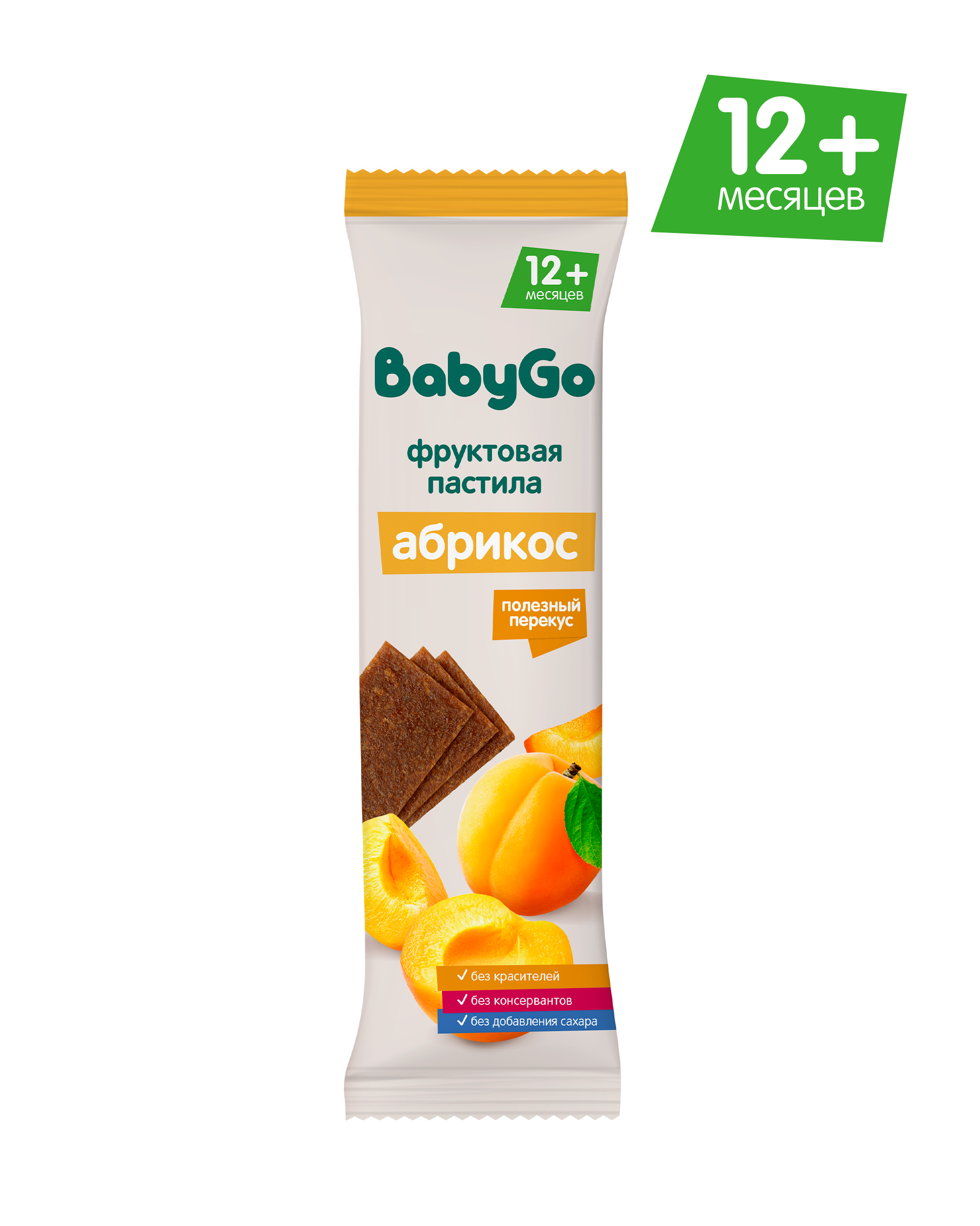 Фруктовые кусочки BabyGo Абрикос с 12 мес 15 г - фото 1