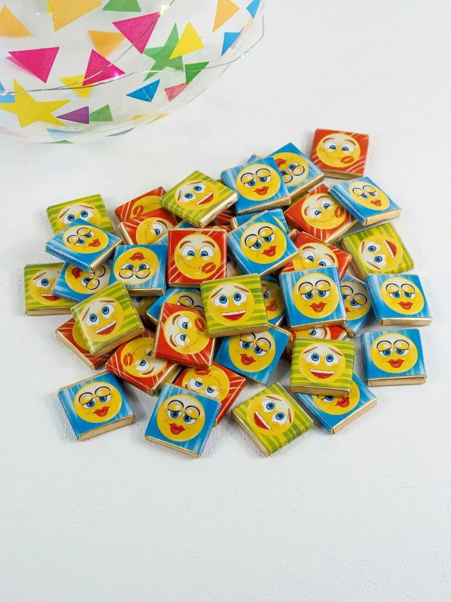 Маленькие шоколадки KORTEZ Веселые Мэйлики 100 шт 5г глазурь - фото 6