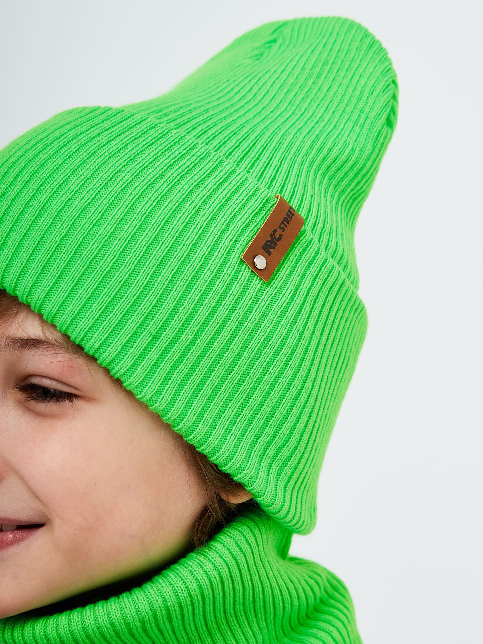 Шапка и снуд KUBRIO KU-H-52-lopata-LgreenB - фото 13