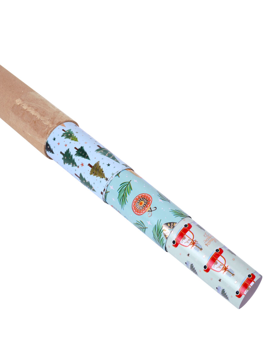 Упаковочная бумага Золотая сказка для новогодних подарков в рулоне 70х100 см набор 3 штуки - фото 12