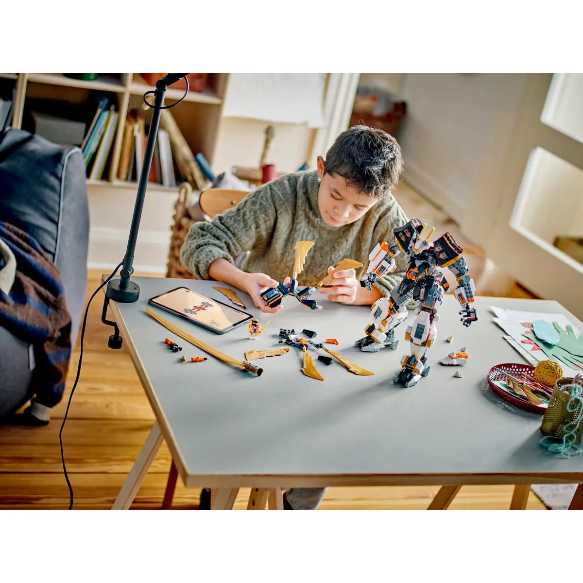 Конструктор LEGO NINJAGO Робот-Титановый дракон Коула блочный - фото 10