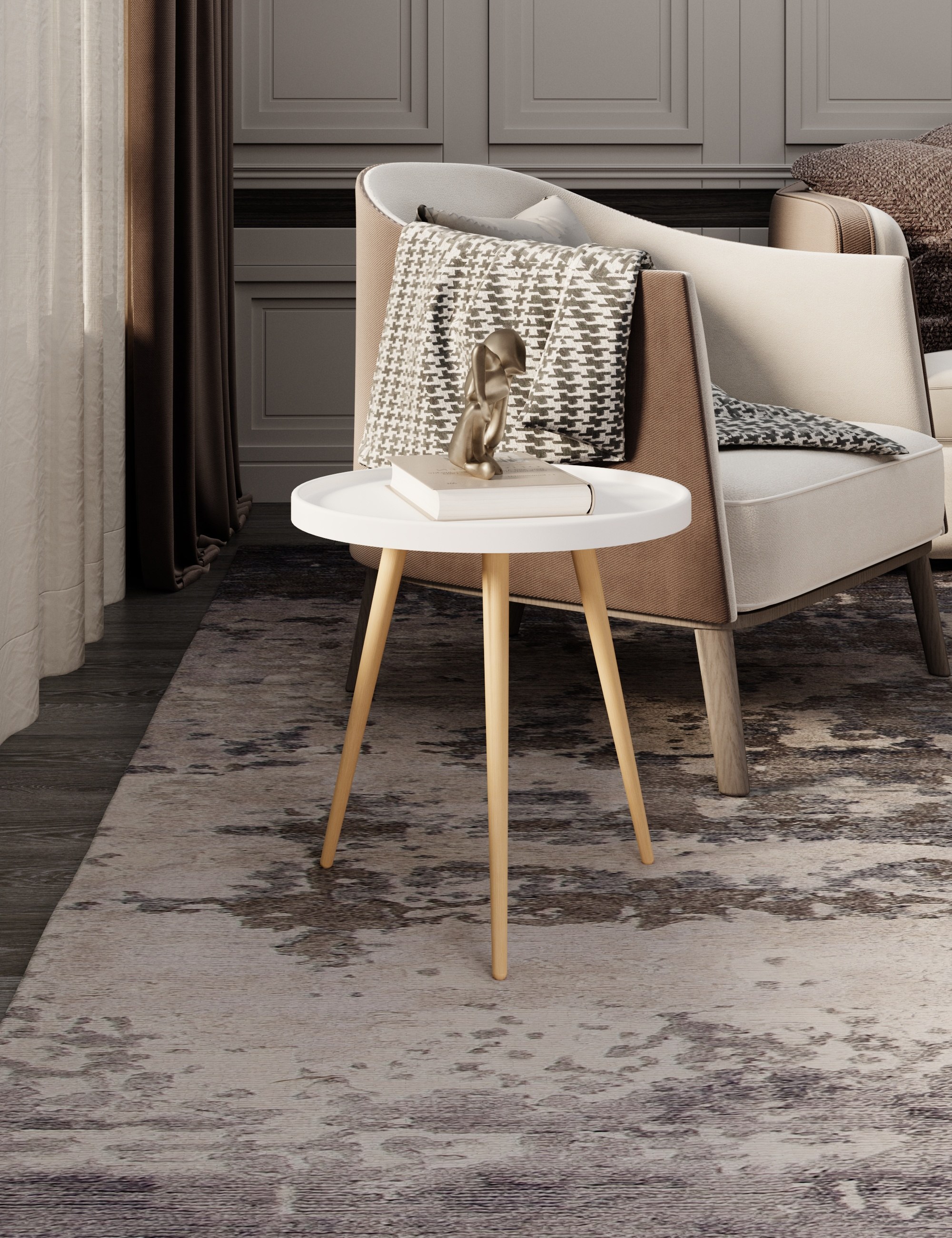 Стол журнальный SLINE Келли Л белый - фото 12