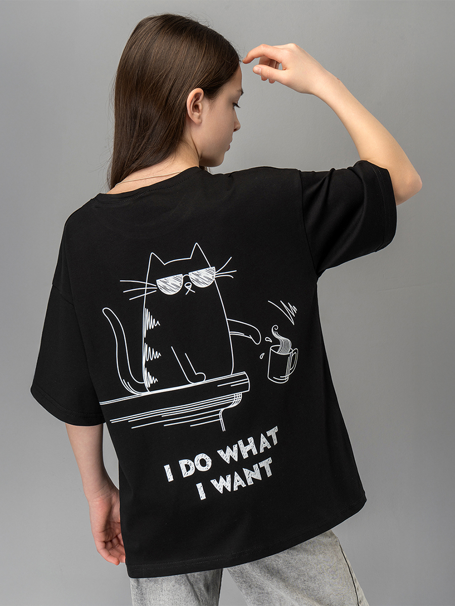 Футболка HappyFox HF0178SPPкот.черный - фото 3