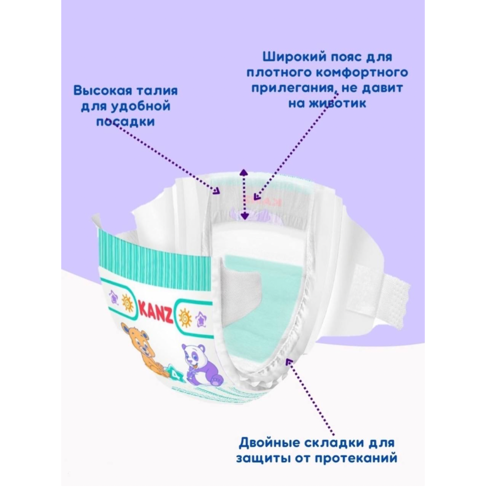 Подгузники KANZ 4 30 шт. - фото 8
