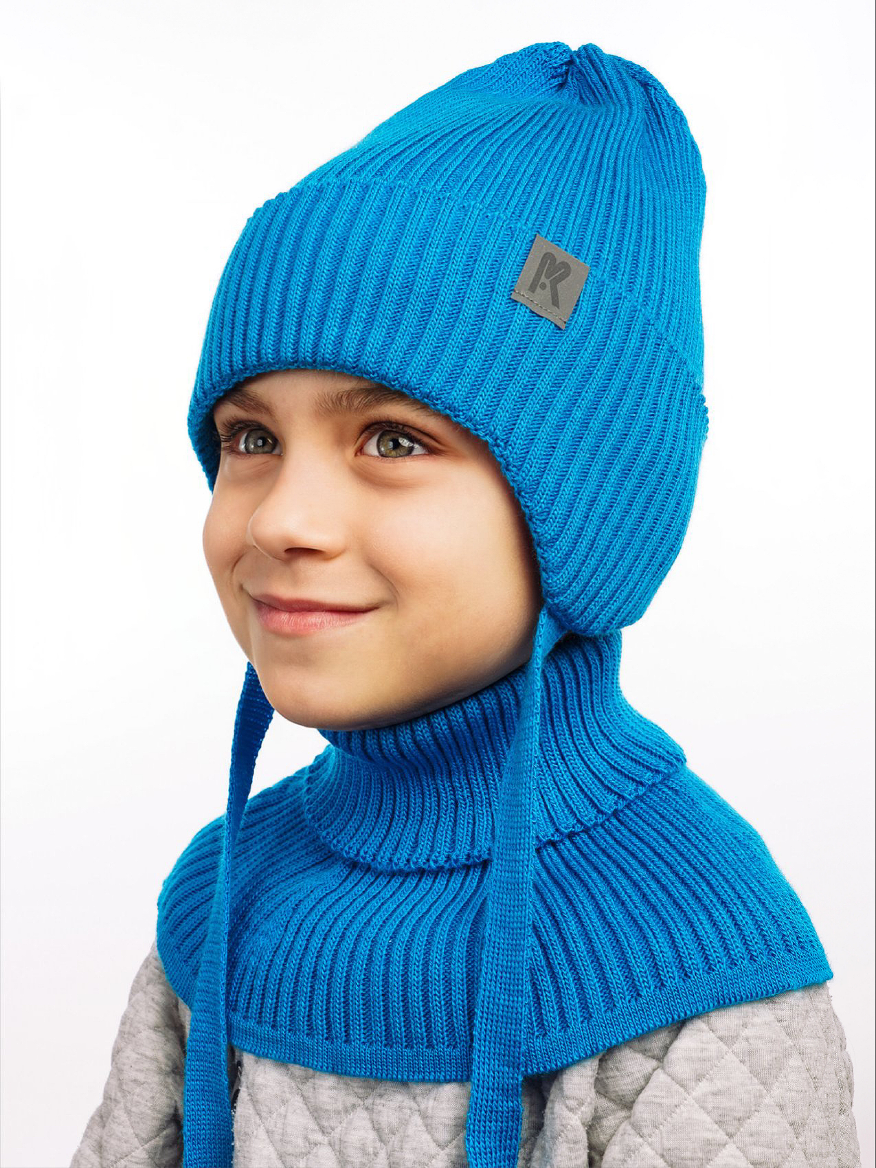 Шапка и снуд ПриКиндер U-Sp232987 Цвет: Морской - фото 1