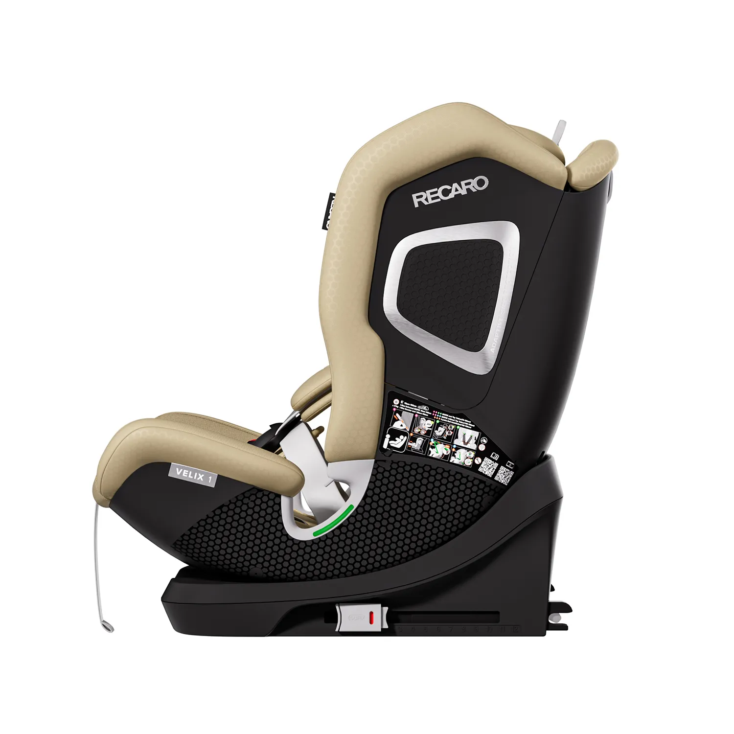 Автокресло Recaro Velix 1 Isofix 1/2/3 (9-36 кг) бежевый - фото 6