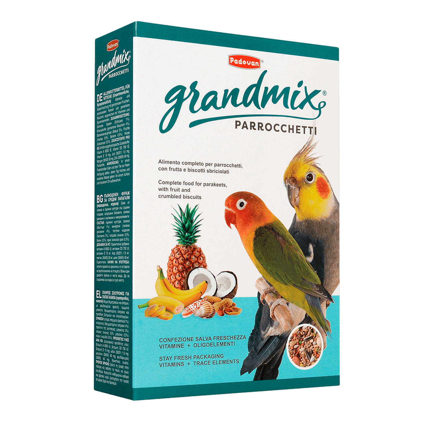 Корм для попугаев PADOVAN Grandmix комплексный основной 0.85кг - фото 1