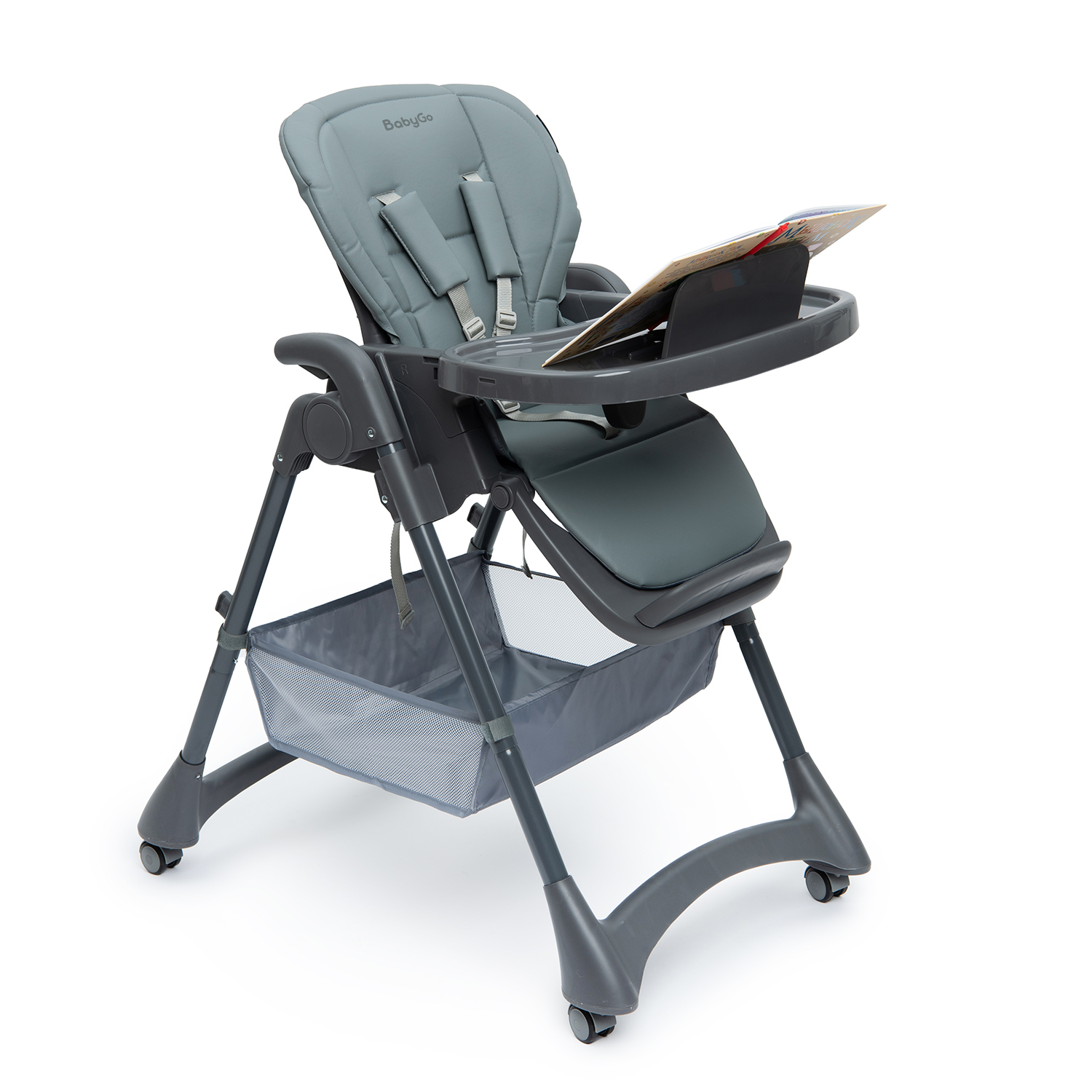 Стульчик для кормления BabyGo Sweet Meals серый - фото 19