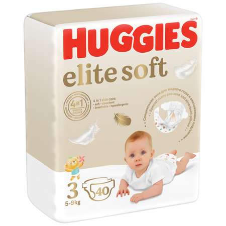 Подгузники Huggies Elite Soft 3 (5-9 кг) 40 шт.