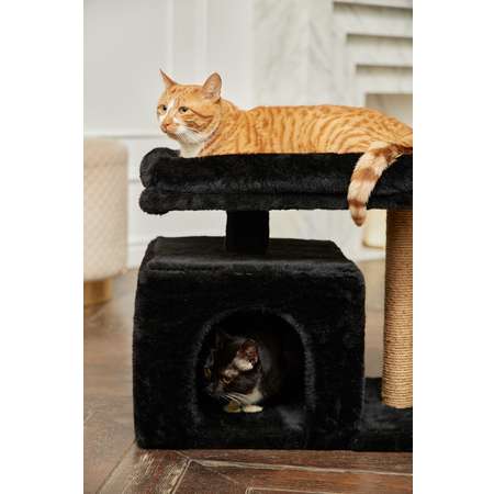 Домик для кошки с когтеточкой Pet БМФ Черный