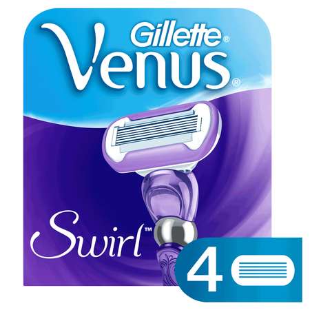 Cменные кассеты для бритья Venus Gillette Swirl 4 шт
