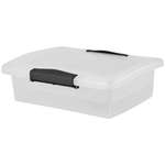 Ящик для хранения Keeplex mini пластиковый с защелками 1.25л прозрачный кристалл