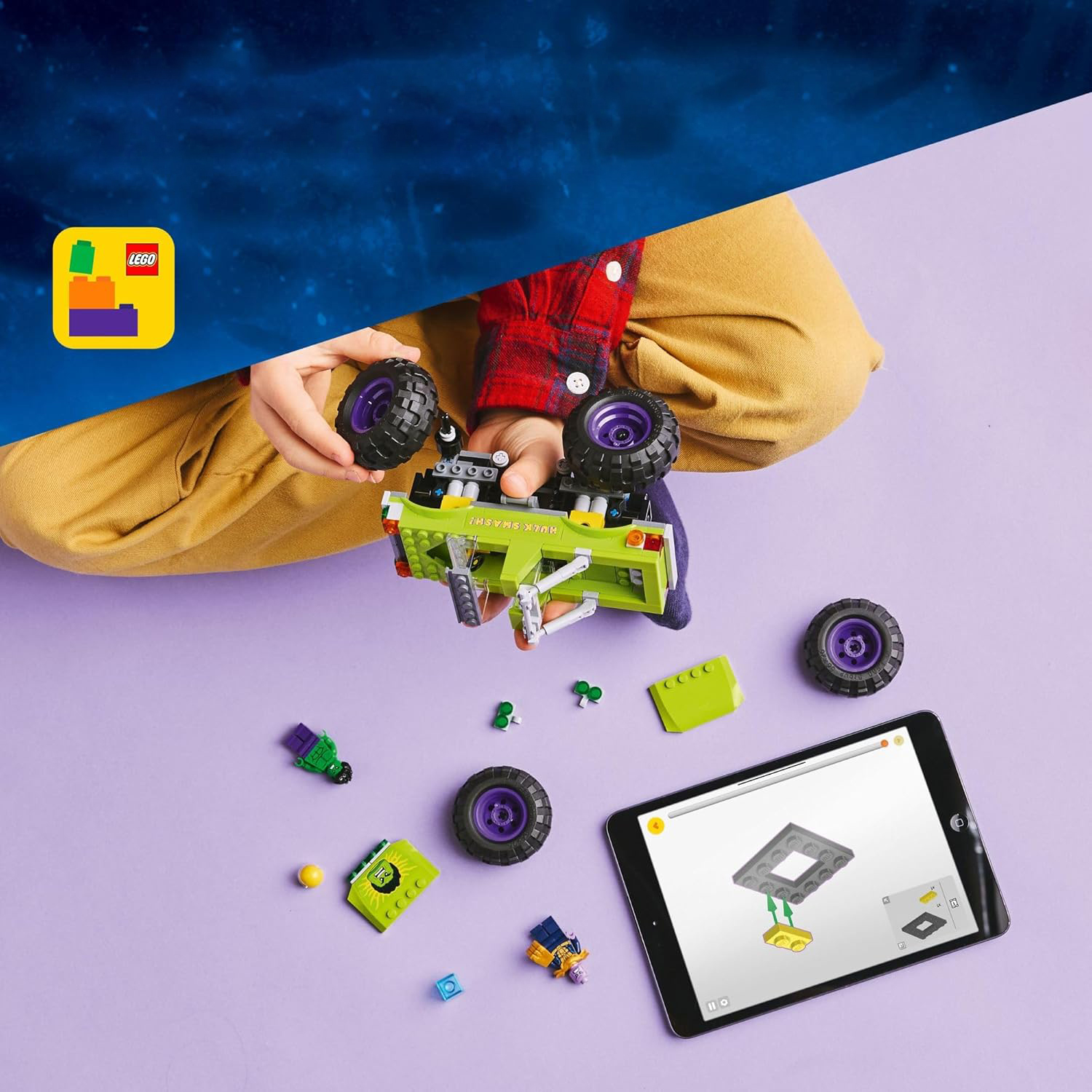 Конструктор LEGO Marvel Super Heroes Грузовик Халка против Таноса 229 дет. - фото 6