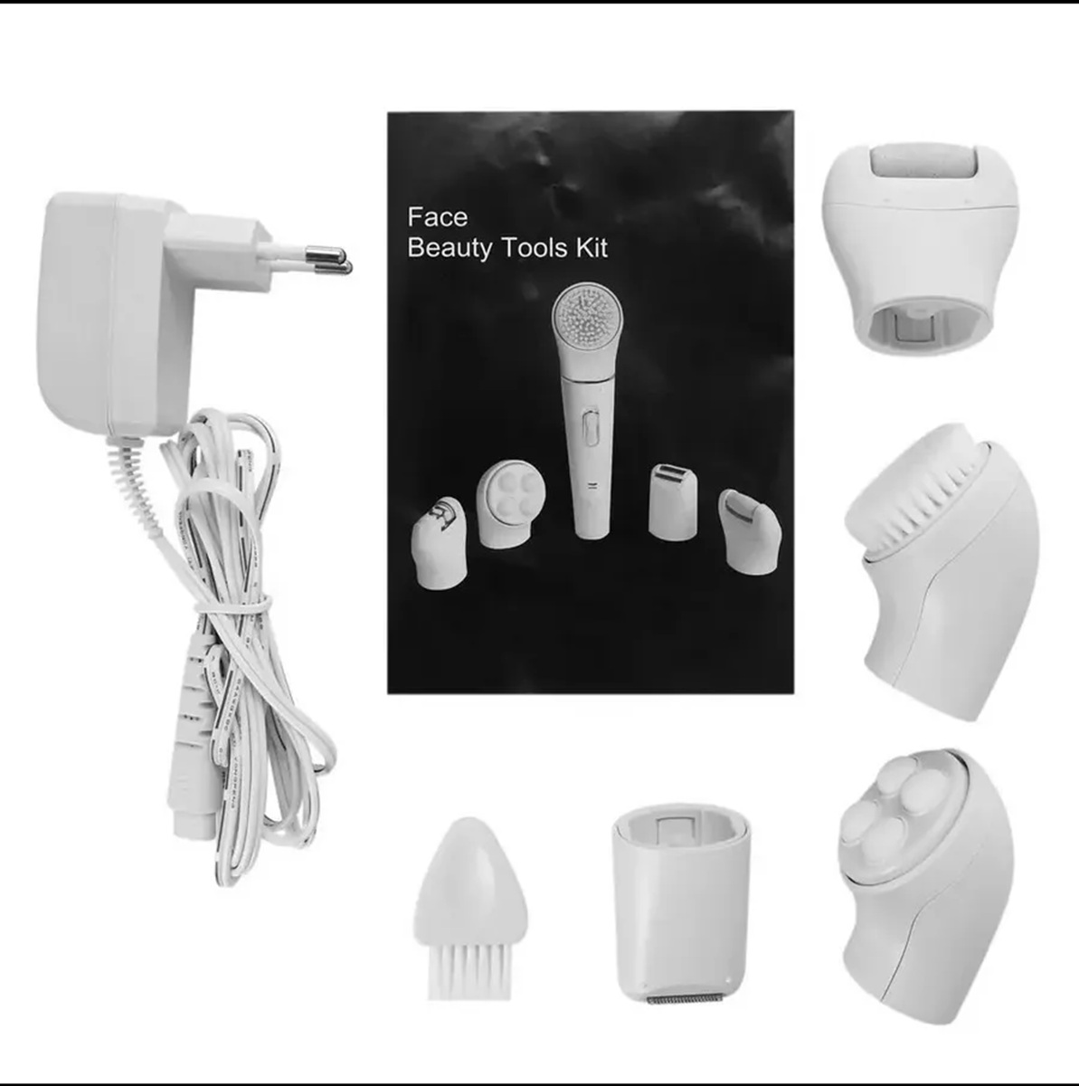 Эпилятор 5 в 1 беспроводной с насадками CASTLELADY депилятор массажер триммер пилинг щетка для очищения кожи - фото 12