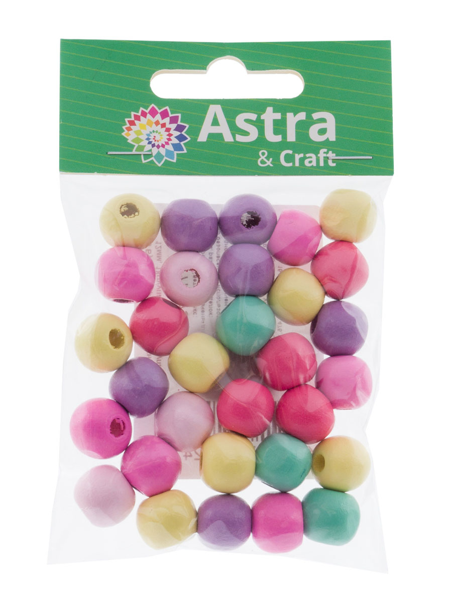 Набор для творчества Astra Craft 12 мм 50г деревянные круглые - фото 4